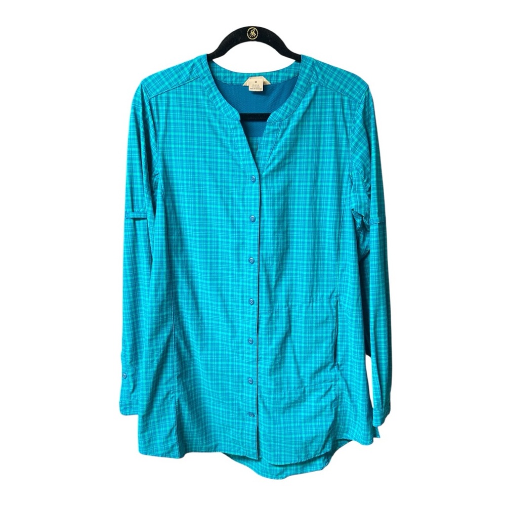 Duluth Trading Co DuluthFlex teal Sidewinder Tunic Size M